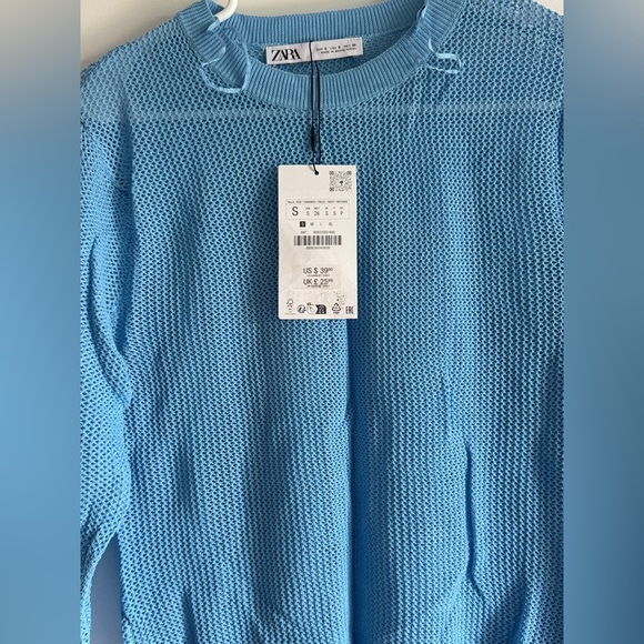 Zara Blue knit top - Picture 5 of 11